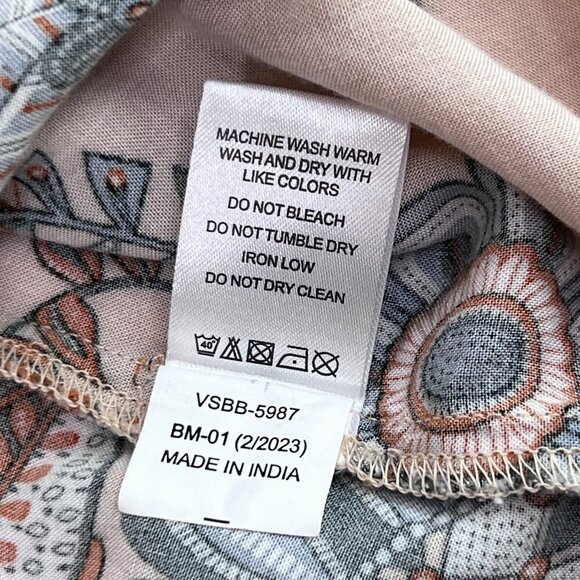 Denim & Flower Ricky Singh Kids' Juniors Modern Floral Shirt Tan Blue Size 13/14 - Picture 7 of 7